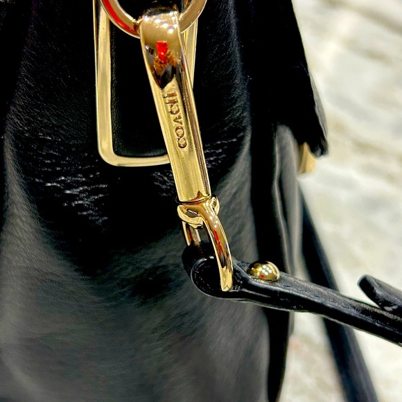 Coach Authentic Top Handle Black Saffiano Leather Crossbody/Handbag - Picture 7 of 12
